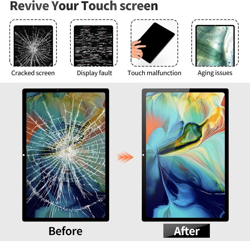 BEXUPULL استبدال شاشة لجهاز Samsung Tab A8 لجهاز Samsung Galaxy Tab A8 10.5 شاشة لمس رقمية 2021 لمجموعات إصلاح عرض LCD SM-X200 SM-X205 باللون الأسود 10.5" - Image 4